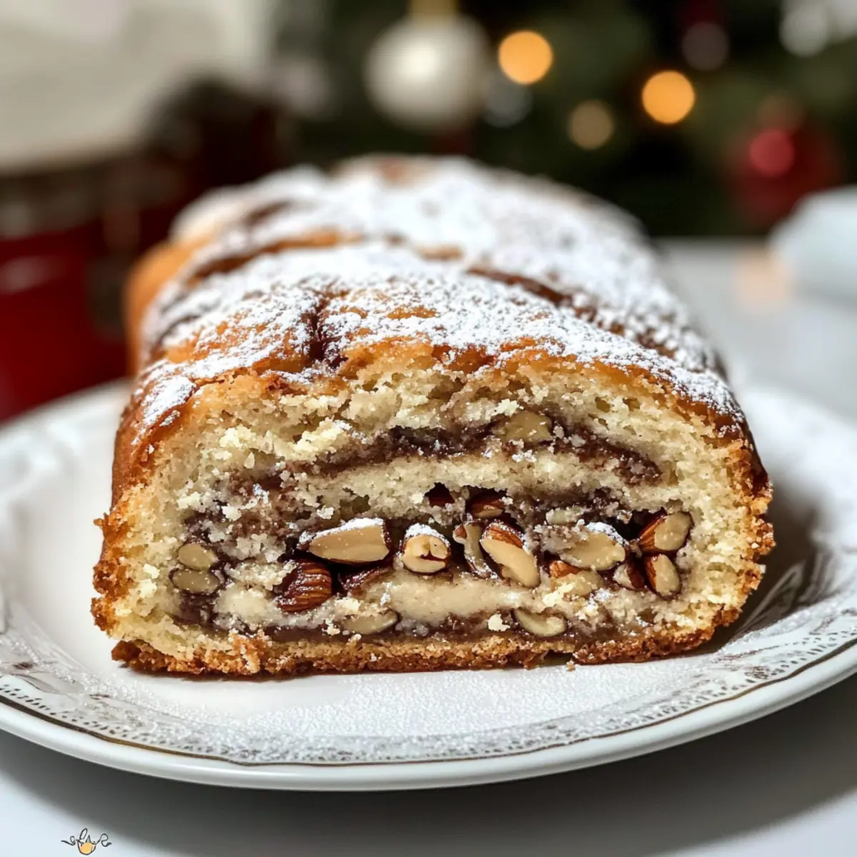 Zutaten: - 500 g Mehl - 250 ml Milch - 150 g Zucker - 100 g Butter - 2 Eier - 1 Würfel Hefe - 200 g gemischte Nüsse (Haselnüsse, Mandeln, Walnüsse) - 100 g Rosinen - 1 TL Zimt - 1 Prise Salz - Puderzucker zum Bestäuben Zubereitung: 1. Die Hefe in der warmen Milch auflösen. 2. Mehl, Zucker, Zimt und Salz in einer Schüssel vermengen. 3. Butter, Eier und die aufgelöste Hefe hinzugeben und alles gut verkneten. 4. Nüsse und Rosinen unter den Teig mischen. 5. Den Teig an einem warmen Ort 1 Stunde gehen lassen. 6. Den Teig auf einer bemehlten Fläche ausrollen und in die gewünschte Form bringen. 7. Bei 180 Grad ca. 30-40 Minuten backen. 8. Mit Puderzucker bestäuben und servieren.