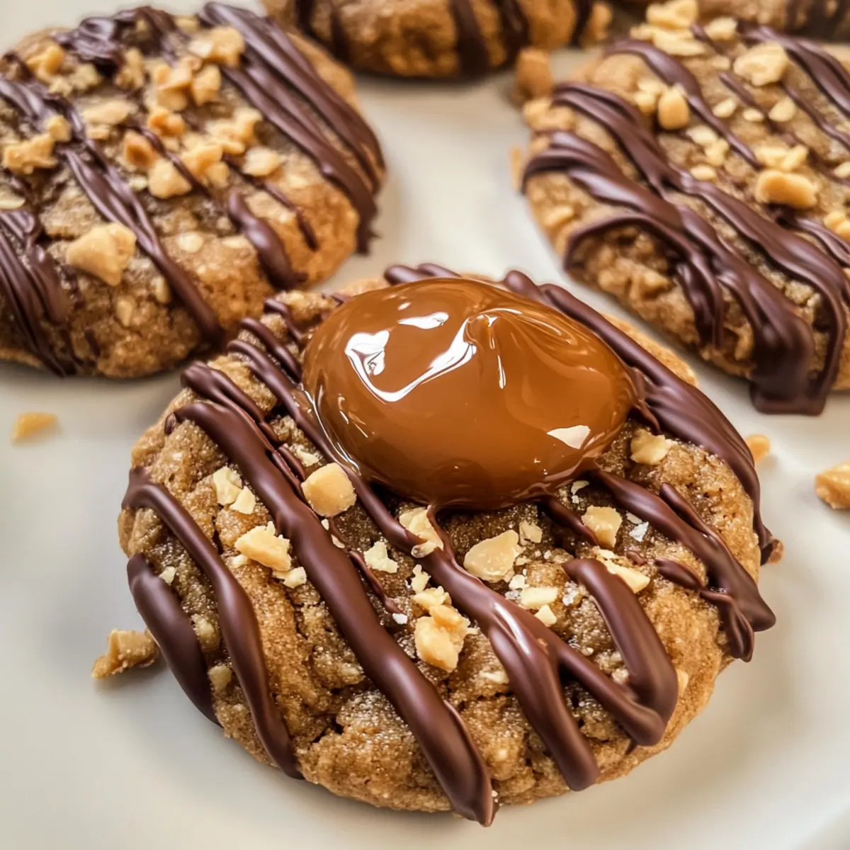 Erdnussbutter Schokoladen Karamell Kekse