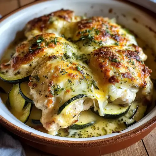 Einfache Hähnchen-Zucchini-Auflauf
