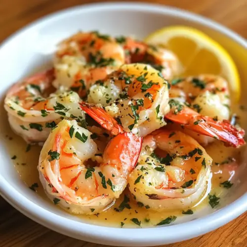 Prosecco Butter pochierte Garnelen