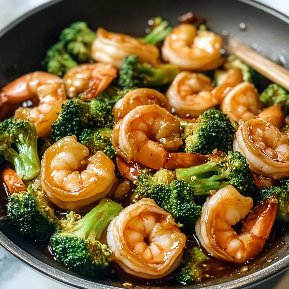 Einfache Garnelen und Brokkoli