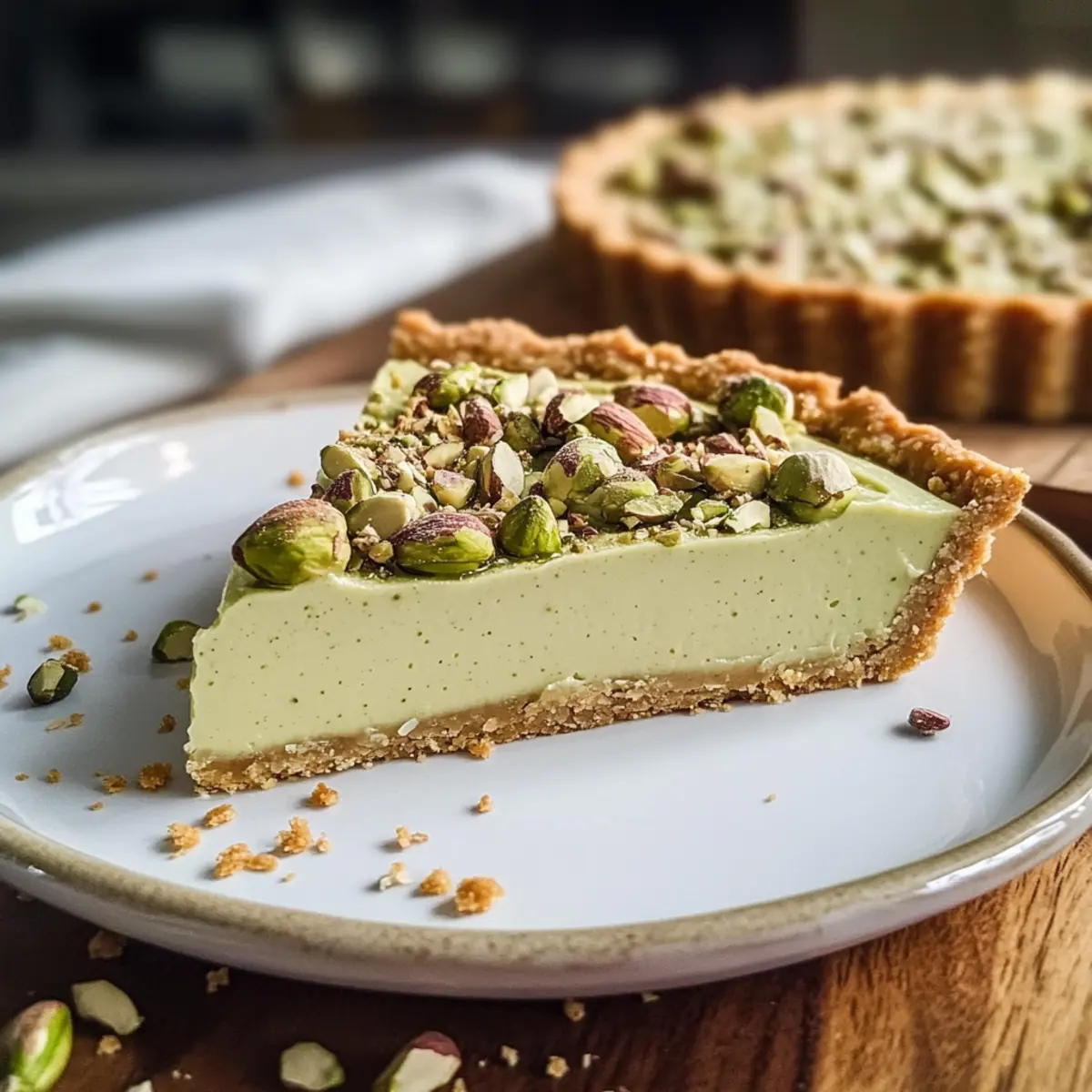 Keto Pistaziencreme Tart Rezept Zutaten: - 200 g Mandelmehl - 50 g Erythrit - 100 g Butter, geschmolzen - 1 Ei - 250 g Pistazien, geschält - 200 ml Sahne - 100 g Frischkäse - 1 TL Vanilleextrakt - Eine Prise Salz Anleitung: 1. Den Ofen auf 180 Grad vorheizen. 2. In einer Schüssel Mandelmehl, Erythrit, geschmolzene Butter und Ei vermengen. 3. Den Teig in eine Tartform drücken und 10 Minuten backen. 4. In einer anderen Schüssel Pistazien, Sahne, Frischkäse, Vanilleextrakt und Salz pürieren. 5. Die Mischung auf den abgekühlten Boden gießen und für 30 Minuten im Kühlschrank fest werden lassen. 6. Vor dem Servieren mit gehackten Pistazien dekorieren.