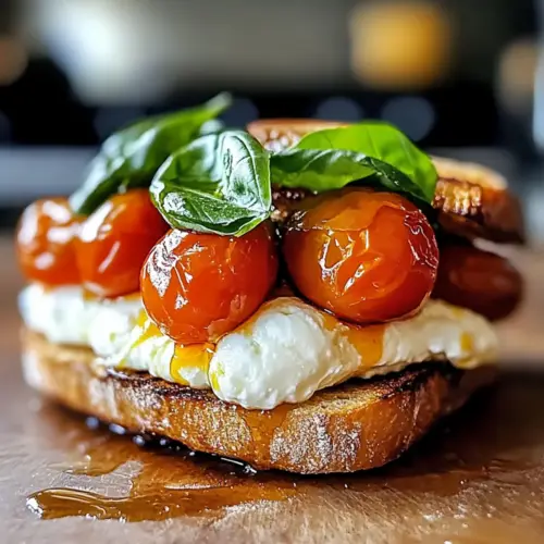 Burrata Caprese Sandwich mit Kirschtomate