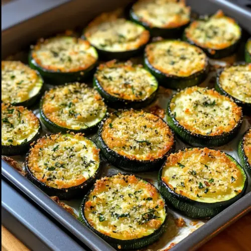 Knusprig gebackene Parmesan-Zucchini