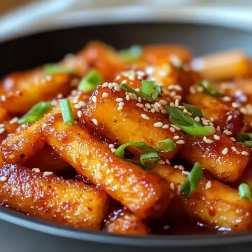 Knusprige Pfannen gebratene Ddeokbokki Rezept