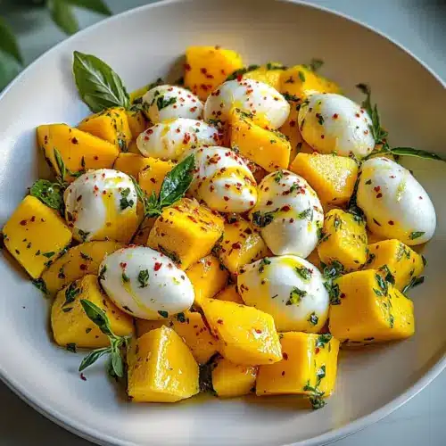 Mango-Mozzarella-Salat mit Limette und Chili