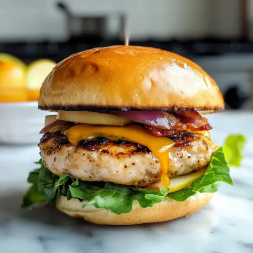 Ahorn Senf Apfel Hähnchen Burger