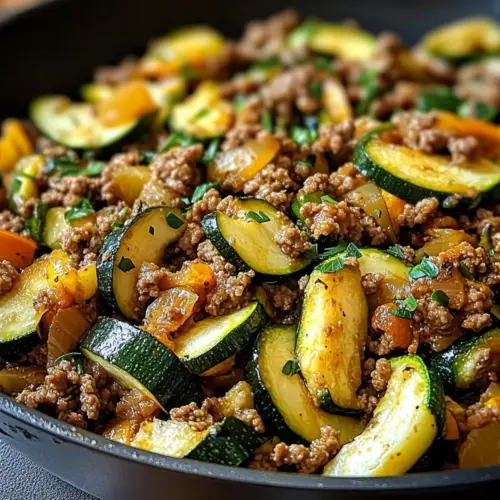 Zucchini-Hack-Pfanne