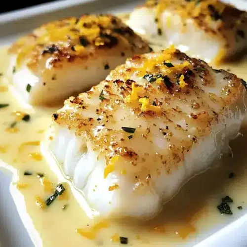 Gebratener Kabeljau in Kokos-Zitronen-Cremesauce