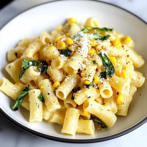 Maispasta mit Basilikum