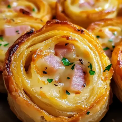 Osterham und Cheddar Pinwheels