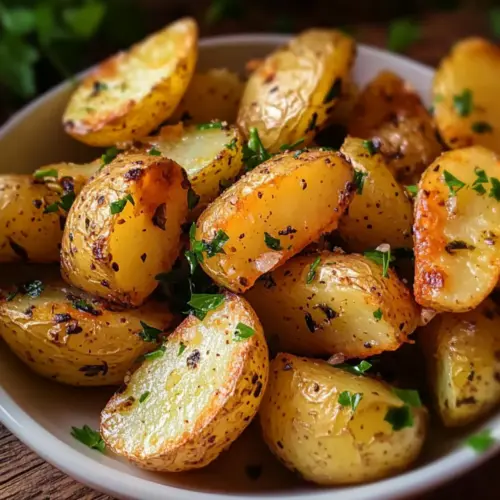 Griechisch-stil Zitrus-Kartoffeln mit Knoblauch und Oregano