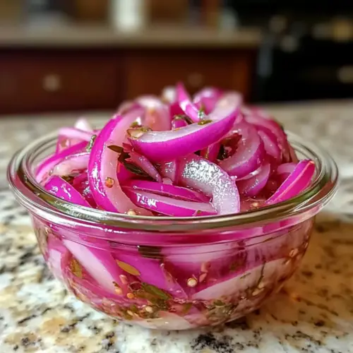 Scharfe Honig eingelegte rote Zwiebeln