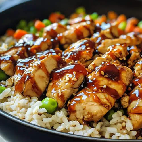 Ein-Pfannen Kühn Honig BBQ Hähnchen Reis