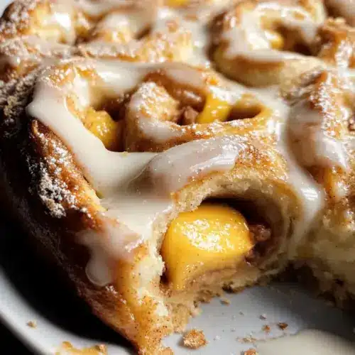 Pfirsich-Cobbler-Zimtschnecken