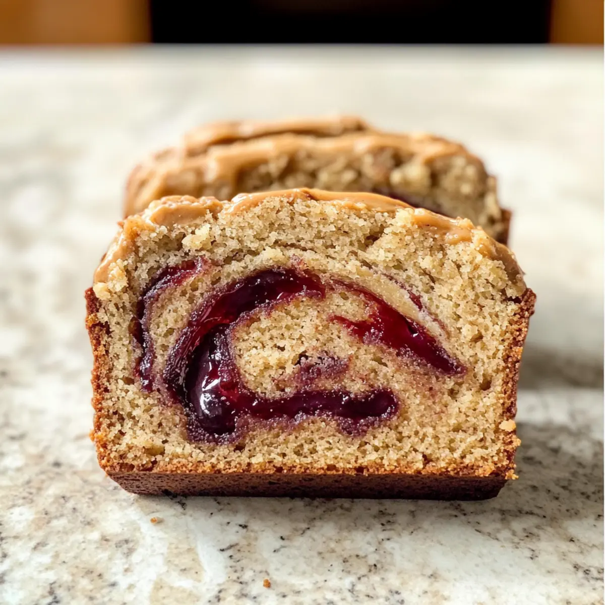 Erdnussbutter & Marmelade Bananenbrot