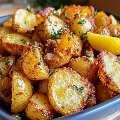 Perfekte griechische Zitronenkartoffeln Rezept Einfache knusprige Röstbeilagen