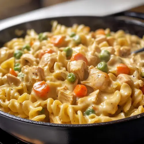 Schnelle Hähnchen-Pot-Pie-Pasta