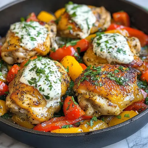 Hühnchenschenkel mit Paprika