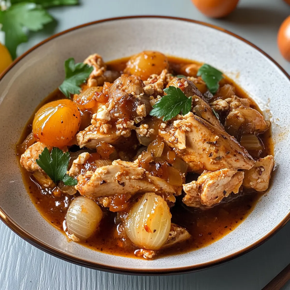 Schmortopf Hähnchen Stifado