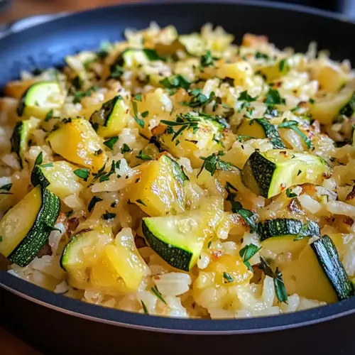 Zucchini-Reis-Pfanne
