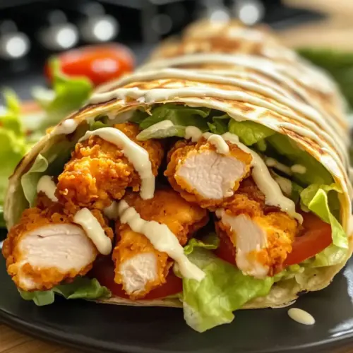 Süß-Chili-knusprige Hähnchen-Wraps