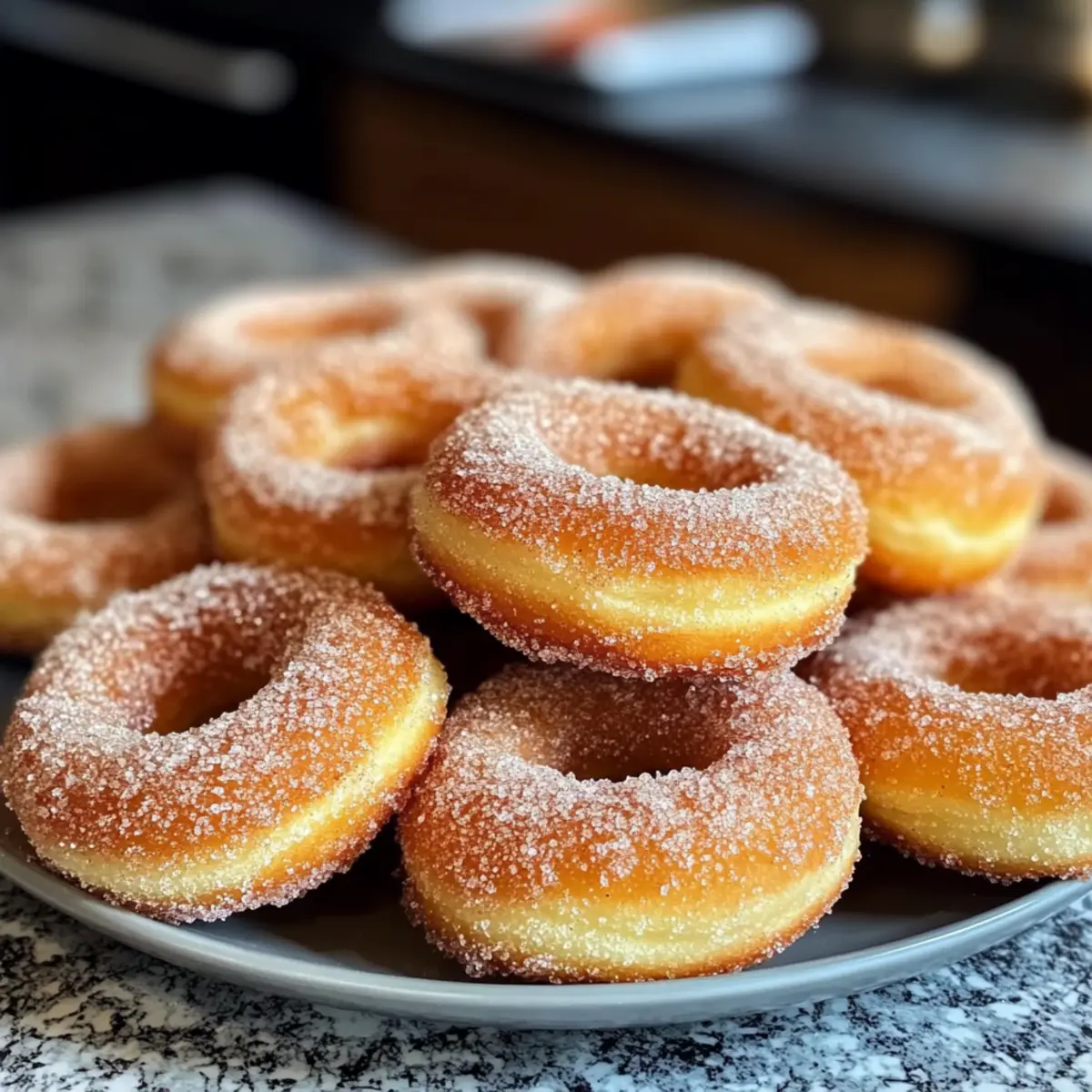 Gebratene Zimt-Zucker-Donuts