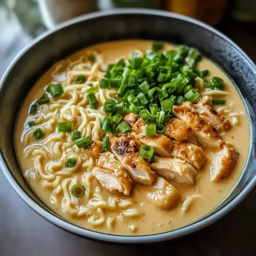 Cremige Knoblauch Hähnchen Ramen