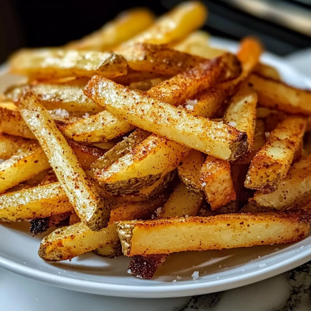 Knusprige hausgemachte Heißluftfritteusen-Pommes frites