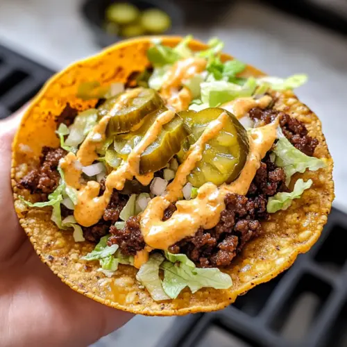Knusprige Smash-Burger-Tacos