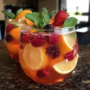 Einfacher süßer sprudelnder alkoholfreier Cocktail