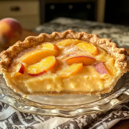 Hausgemachter Pfirsichpuddingkuchen