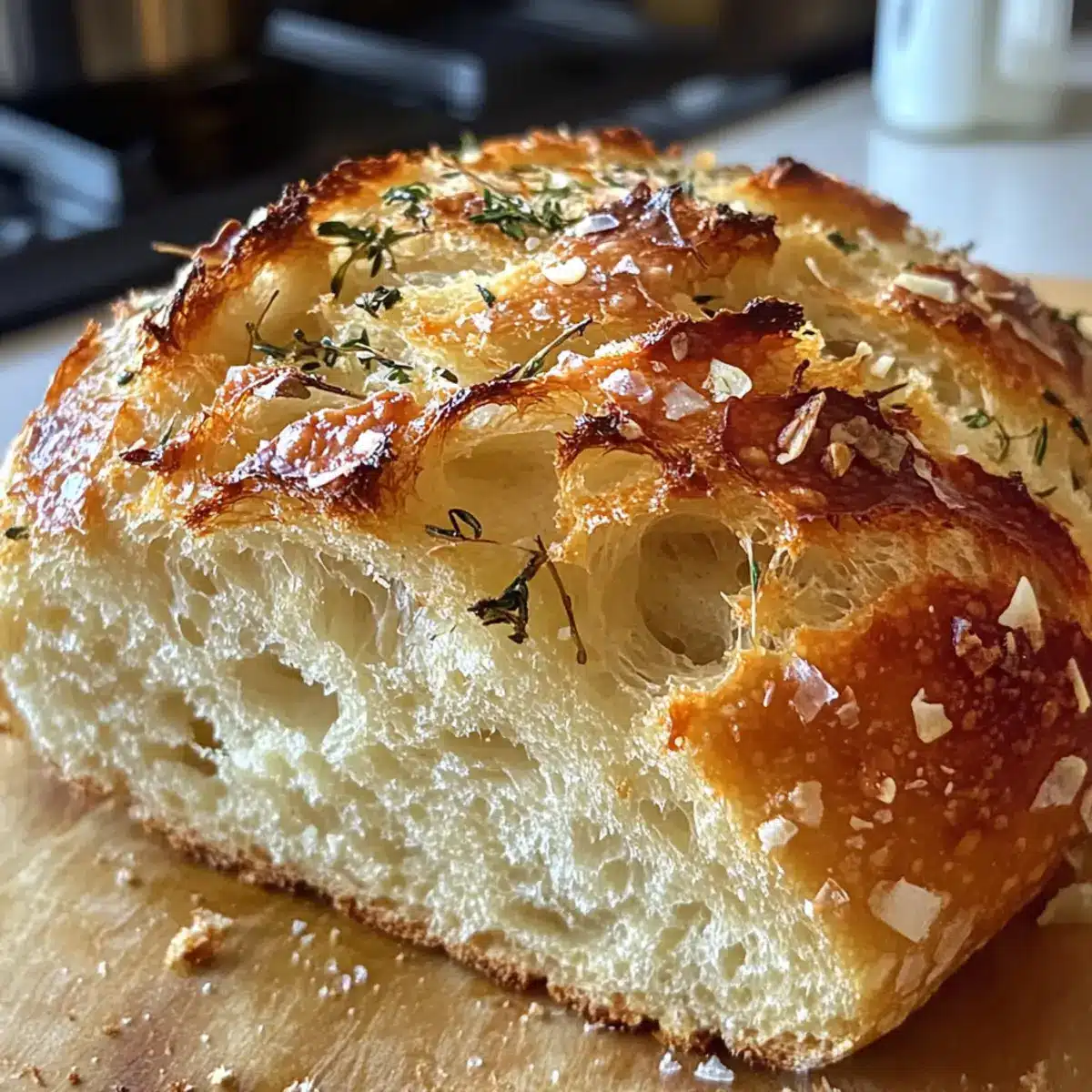 Parmesan Knoblauch Artisan Brot