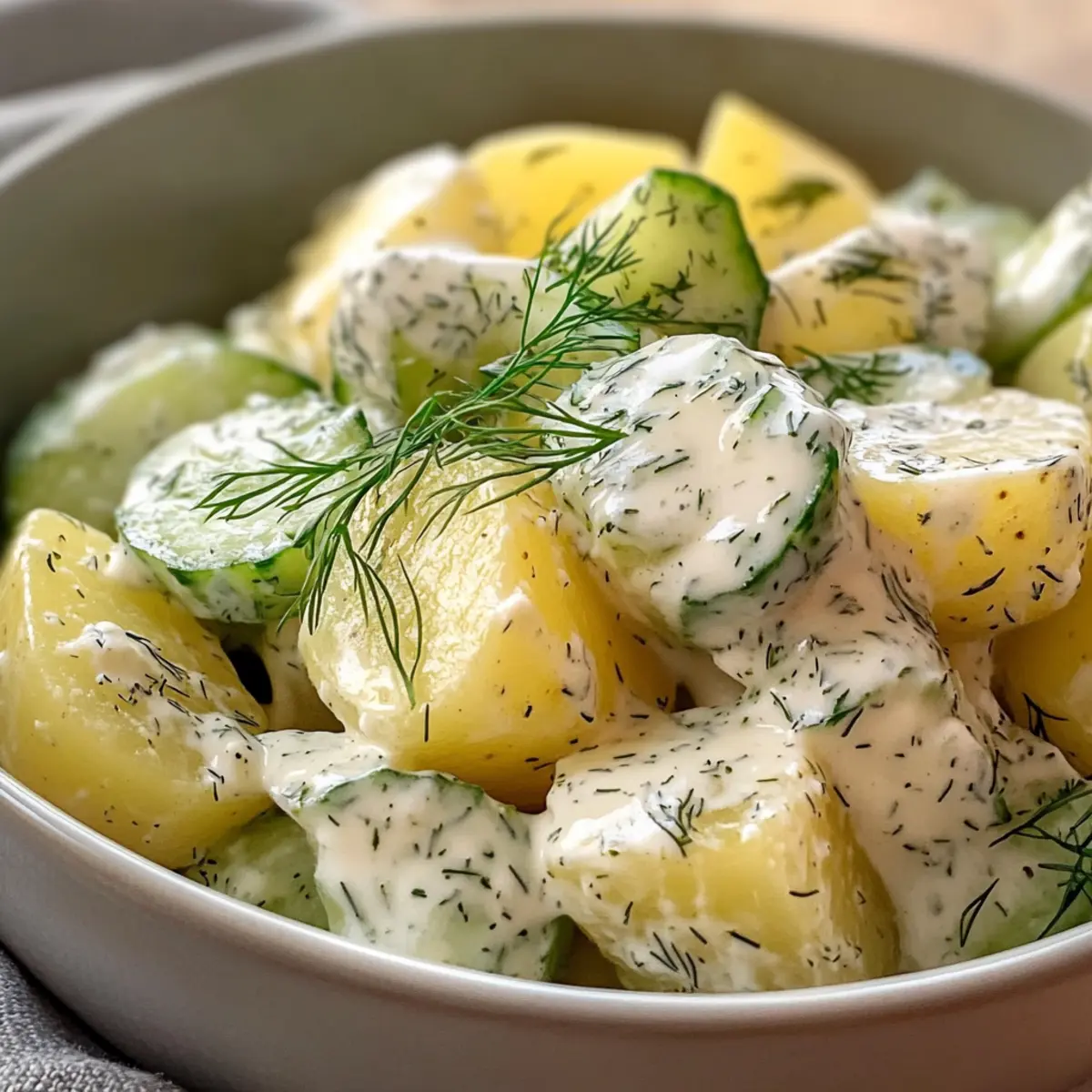 Kartoffel- und Gurkensalat