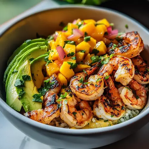 Garnelen- und Avocado-Schalen mit Mangosalsa