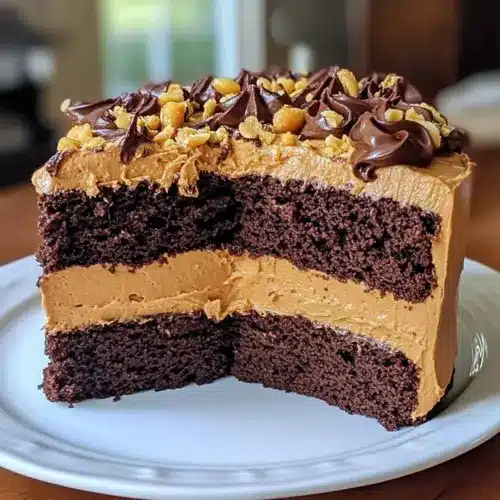 Samtige Schokoladen-Erdnussbutter-Schichttorte Freude