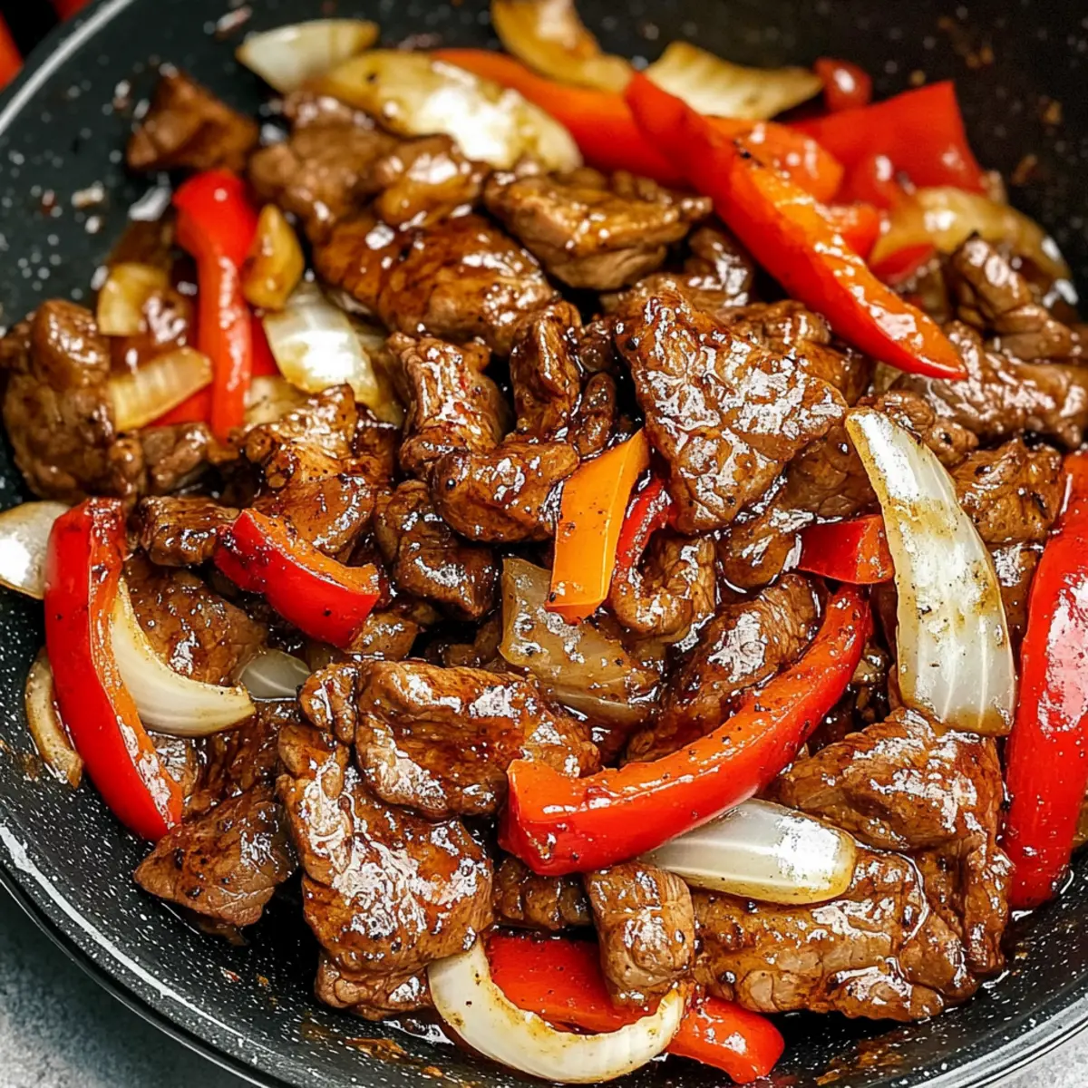Schwarzer Pfeffer Rindfleisch Pfannenrühren