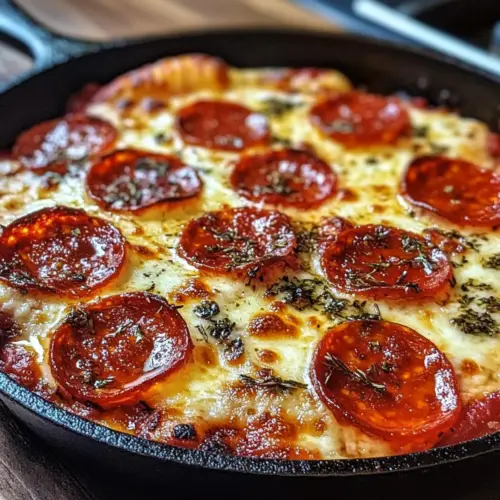 Crispy Gusseisenpfannenpizza