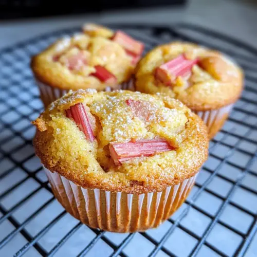 Rezept für saftige Rhabarber Muffins